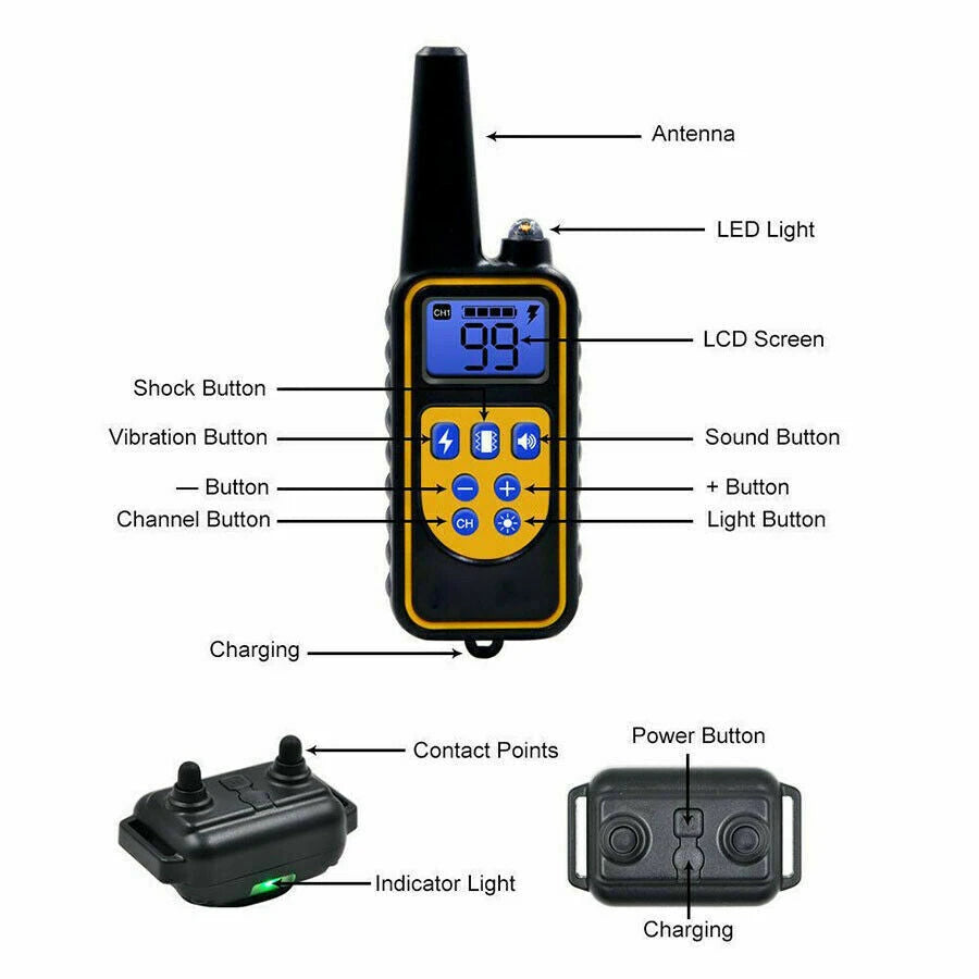 Rechargeable Remote Dog Training Collar