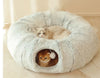 Plush Cat Bed with Tunnel