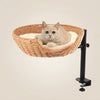 Elevated Bamboo Cat Desk Bed