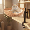 Elevated Bamboo Cat Desk Bed