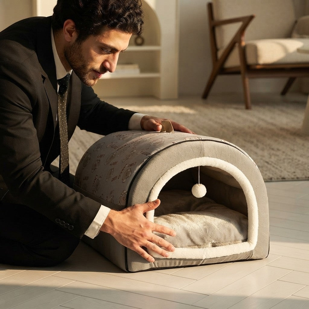 CozyPaws Plush Dog Bed