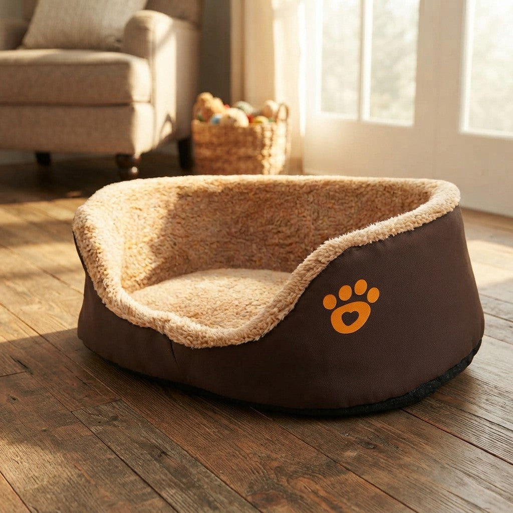Round Wool Pet Sofa